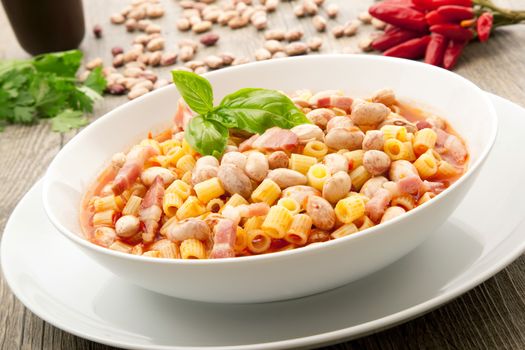 original italian pasta with beans