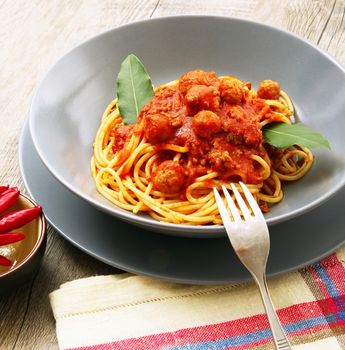 italian spaghetti with meat sauce