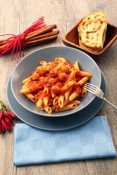 original italian pasta with meat sauce