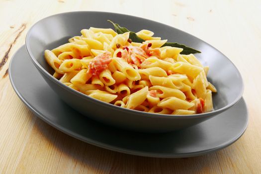 original italian pasta with salmon