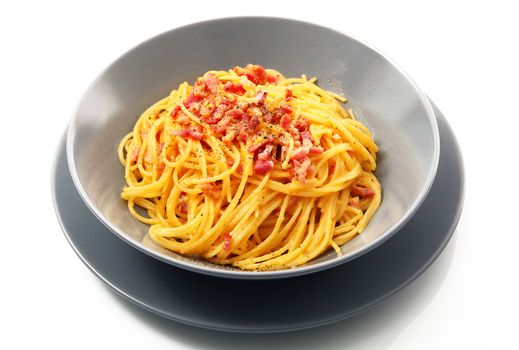 original italian spaghetti with carbonara sauce