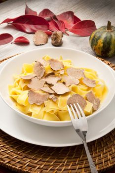 original italian tagliatelle with truffle