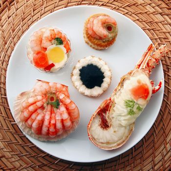 a delicious fresh specialties of shellfish