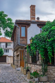 Nessebar, Bulgaria – 07.09.2019. Streets of the old town of Nessebar on a  summer evening