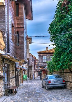 Nessebar, Bulgaria – 07.09.2019. Streets of the old town of Nessebar on a  summer evening