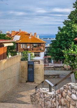 Nessebar, Bulgaria – 07.09.2019. Streets of the old town of Nessebar on a  summer evening