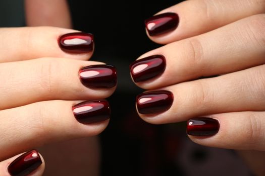 Women's hands with a stylish manicure.