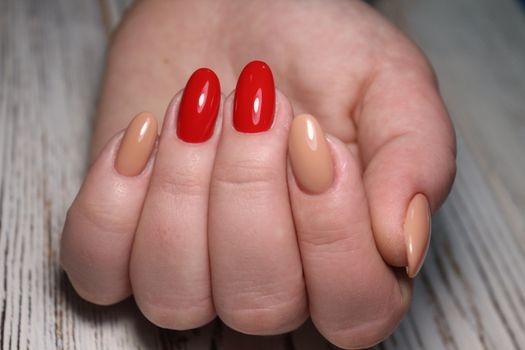 Women's hands with a stylish manicure.