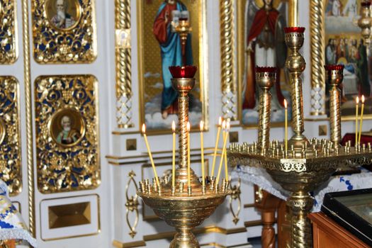 Inside the beautiful Orthodox Church in Ukraine