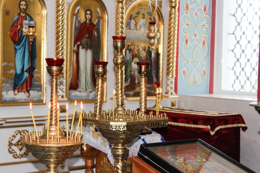 Inside the beautiful Orthodox Church in Ukraine