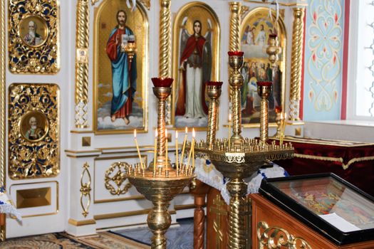 Inside the beautiful Orthodox Church in Ukraine