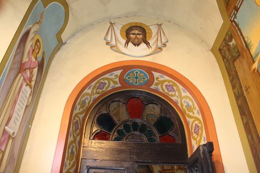 Beautiful paintings on the walls of the Orthodox Church