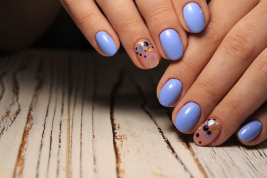 Fashionable design of manicure from beautiful