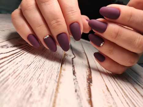 Manicured nails Nail Polish art design.