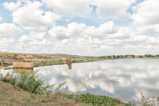 The dam wall of the Engelhard Dam in the Letaba River