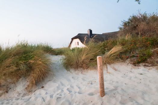 Thatched houses in Zingst at the Baltic Sea, Mecklenburg-Vorpommern, Germany