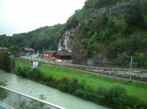 view of a lakeside community during a road trip