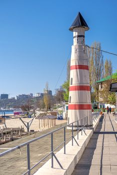 Odessa, Ukraine - 04.08.2019. Langeron city beach on a sunny spring morning.