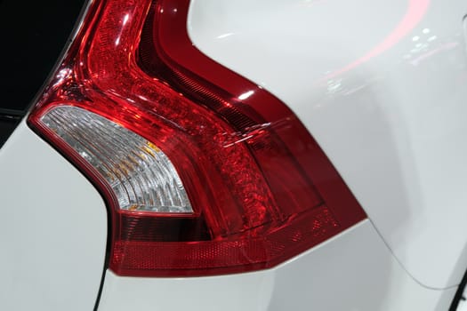 The Rear light of a modern hatchback detail car