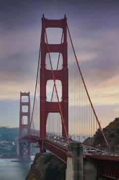 Golden Gate Bridge Across Bay into San Francisco