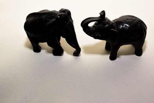 miniature figurine elephant made of semi-precious materials