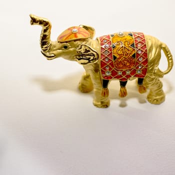 miniature figurine elephant made of semi-precious materials