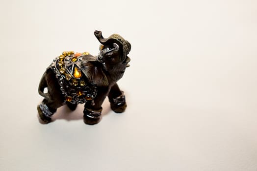 miniature figurine elephant made of semi-precious materials