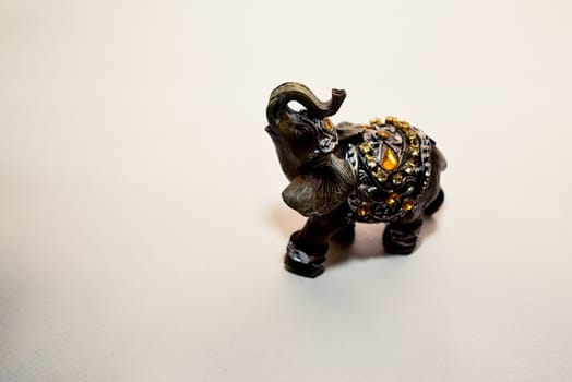 miniature figurine elephant made of semi-precious materials