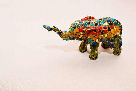 miniature figurine elephant made of semi-precious materials