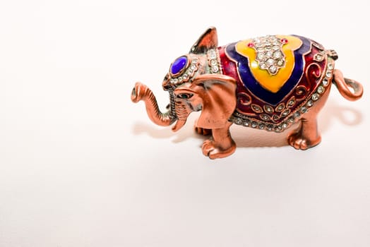 miniature figurine elephant made of semi-precious materials