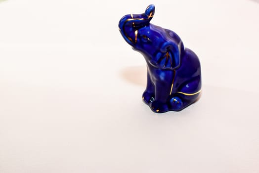 miniature figurine elephant made of semi-precious materials