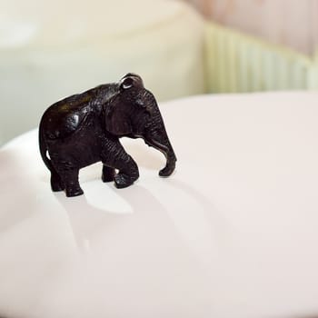 miniature figurine elephant made of semi-precious materials