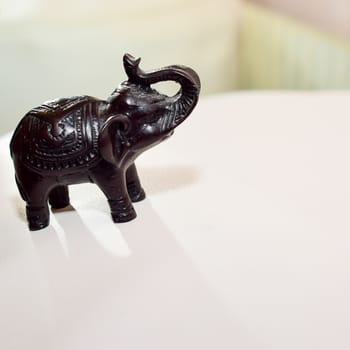 miniature figurine elephant made of semi-precious materials