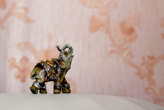 miniature figurine elephant made of semi-precious materials