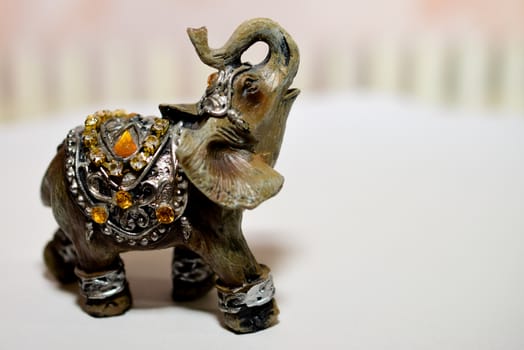 miniature figurine elephant made of semi-precious materials