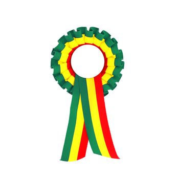 guinea country flag ribbon symbol green yellow red