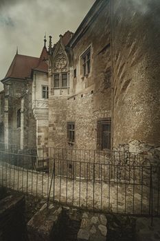 Old Gothic-Renaissance castle in Transylvania, Hunedoara, Romania