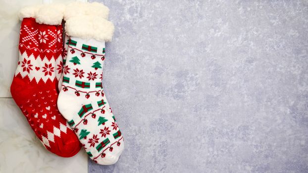 bright colored socks for Christmas or new year gifts and surprises