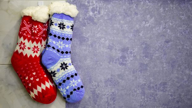 bright colored socks for Christmas or new year gifts and surprises