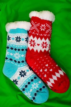 bright colored socks for Christmas or new year gifts and surprises