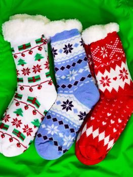 bright colored socks for Christmas or new year gifts and surprises