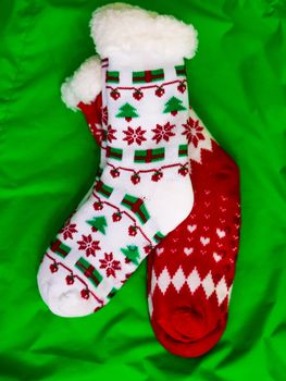 bright colored socks for Christmas or new year gifts and surprises