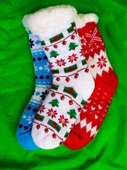 bright colored socks for Christmas or new year gifts and surprises