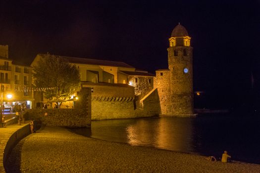 discovery of Collioure on a summer evening. Pyrenes, France