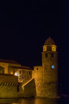 discovery of Collioure on a summer evening. Pyrenes, France