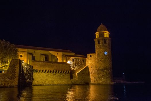 discovery of Collioure on a summer evening. Pyrenes, France
