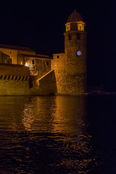 discovery of Collioure on a summer evening. Pyrenes, France