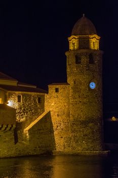 discovery of Collioure on a summer evening. Pyrenes, France