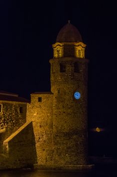 discovery of Collioure on a summer evening. Pyrenes, France