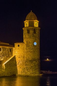 discovery of Collioure on a summer evening. Pyrenes, France